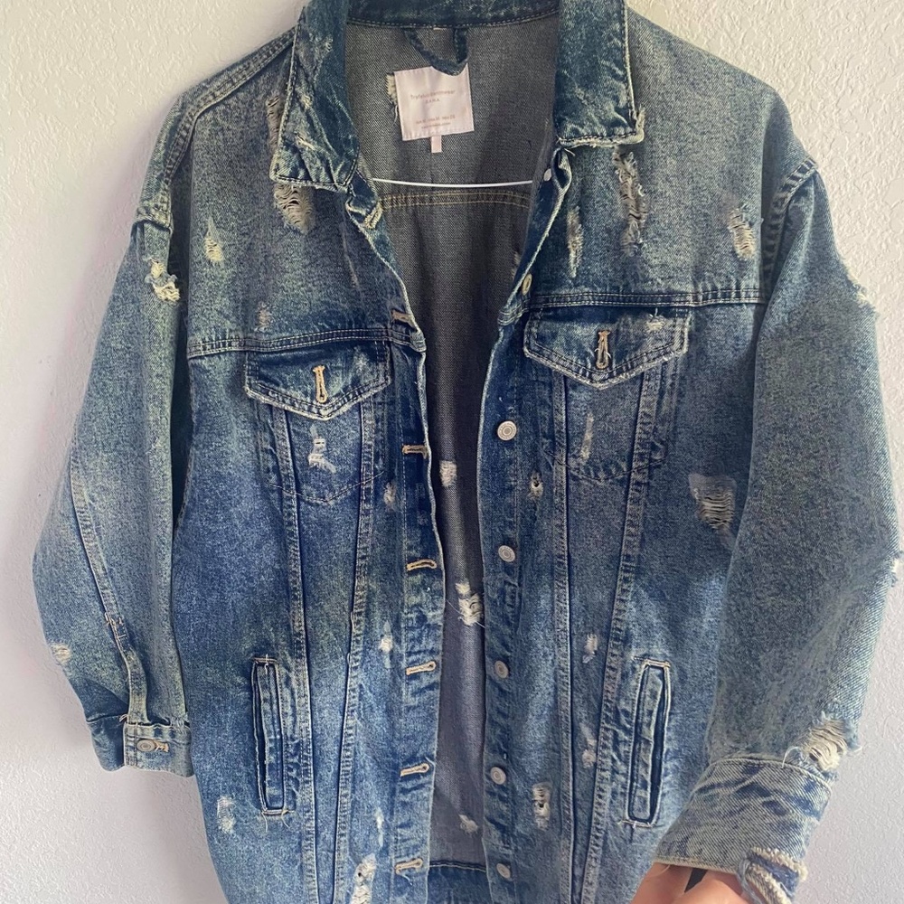 NEW ZARA LONG DENIM JACKET